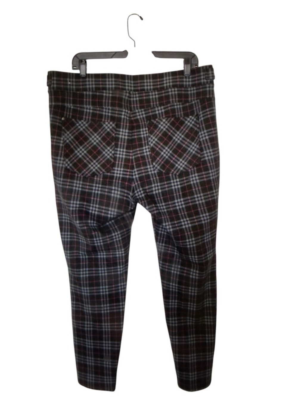 Curve Appeal Size 18W Plaid Pull On Jegging Ankle Pants Retro Casual Business - Picture 2 of 5